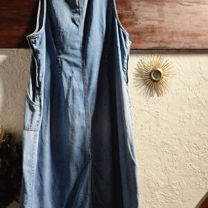 Expressions Blue Denim Sleeveless Midi Dress